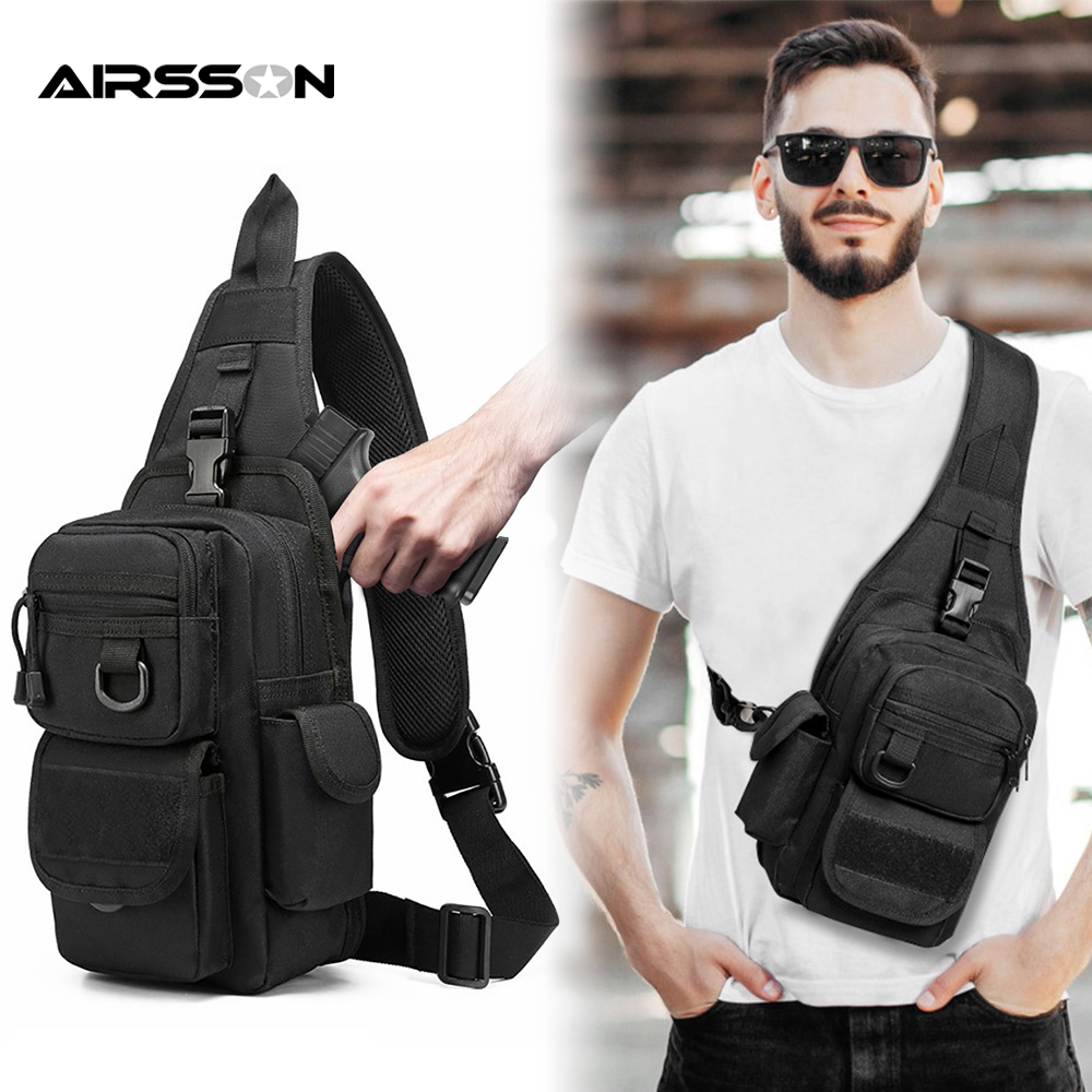 Bolsa tática para pistola, col - Edc Concealed Carry Sling Bag avaliação e preço