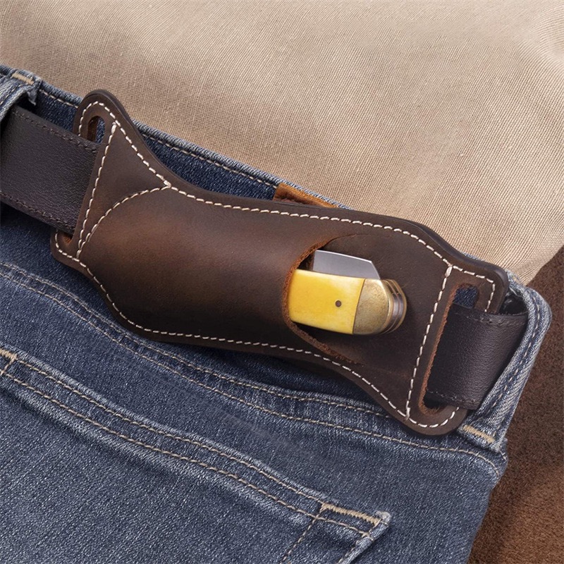 Bainha/Bolsa de Couro Genuíno  - Edc Carry Knife avaliação e preço