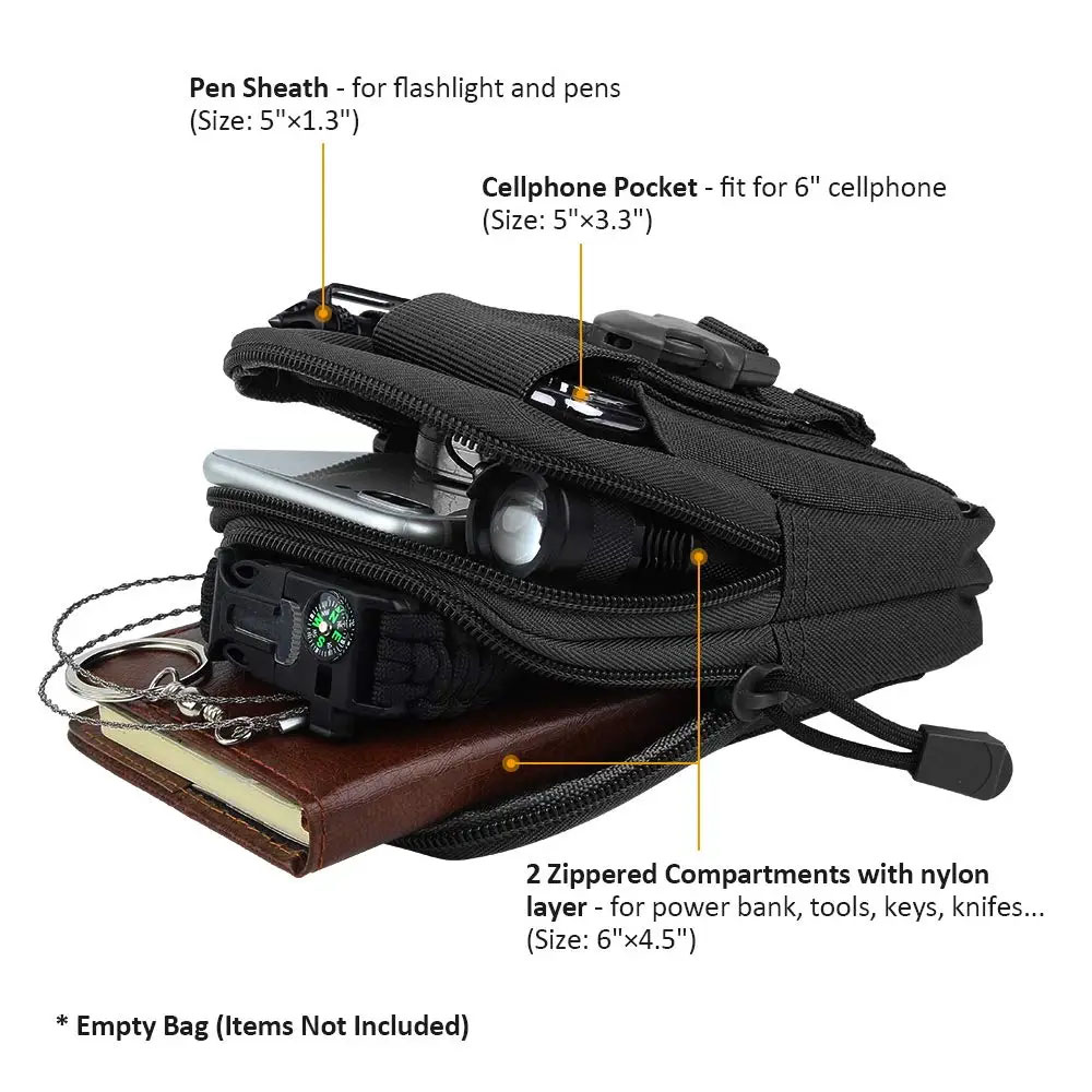 Bolsa de Cintura Tática Multif - Edc Carry Fanny Pack avaliação e preço